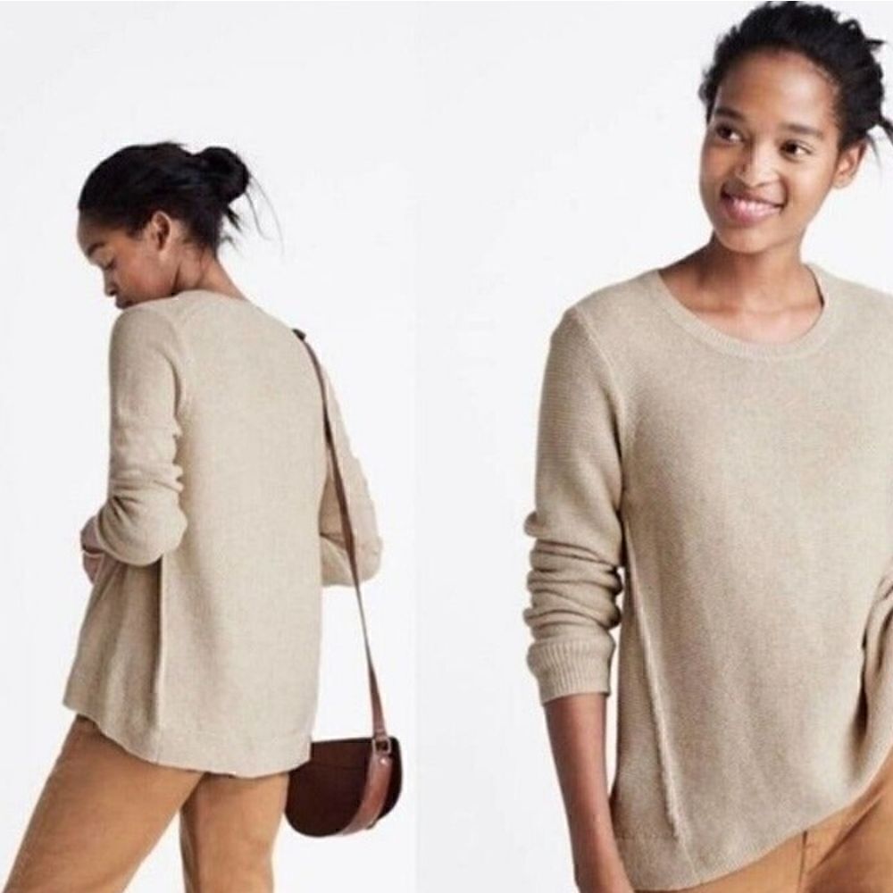 Madewell Riverside Texture Sweater in Cream Size XXS